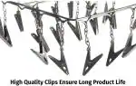 UrbanWare 25 Clips Stainless Steel Square Cloth Dryer/Clothes Drying Stand/Hanger with Clips | Baby Cloth Hanger