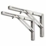 BTL 450 mm Folding Shelf Table Bracket 100 kg Load Capacity Collapsible Work Bench Stainless Steel 18 inch Sturdy Wall Mounted DIY Space Saving Multipurpose Bracket Heavy Duty Premium for fold Down Table Rack BTB-18-SS