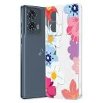 Fashionury Back Cover for Motorola Edge 50 Fusion Designer, Printed,Transparent,Flexible, Silicon -D2125