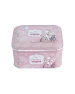 Market 99 Home Storage Box with Lid, Blush Pink, Tin