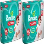 Pampers Baby Dry Size-XXL(15-25 Kg) 28+28 Diaper Pants - XXL (56 Pieces)