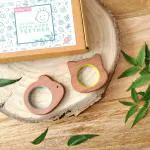 Babycov Mouse & Cat Natural Neem Wood Teethers for Babies | Natural and Safe | Goodness of Organic Neem Wood | Both Chewing and Grasping Toy | Set of 2 (Age 4+ Months)