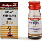 Baidyanath (Jhansi) Basant Kusumakar Ras with Gold Ayurvedic Medicine (1 Pack, 5 Tablets in Each Pack)