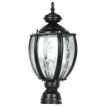 ALUCIFIC B22 L03 Mat Black Curve Glass Frosted Flower Design Gate Light for Home, Hotel, Garden, Lawn, Balcony, Corridor, Boundary Wall