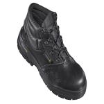 Mallcom Vivvera S1, Size 4 ,Black, High Ankle Safety Shoe,Barton Grain Leather Steel Toe Cap With DD PU Sole