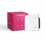HomeMate Wi-Fi + Bluetooth Smart 4 Gang Touch Switch (White, Pack of 1) | No Hub Required