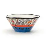 EZ Life Red and Blue Ceramic Bowl Set 600 ml (Set of 2) Pack of 1