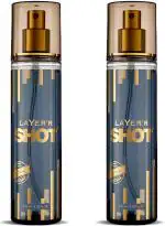 LAYERR Shot Iconic Fragrant Body Spray for Men 135 ml (Pack of 2)