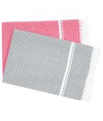 Rudra Garments Diamond Cotton Bath Towel 30W X 60L (INCHES)- Multicolor- Pack of 2
