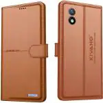KIVANO Flip Cover for Vivo Y02 | Luxurious Design|Inside Pockets & Inbuilt Stand|Magnetic Closing (Maroon, Cases with Holder, Pack of: 1)