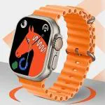 Sarsa Premium S8 Ultra Smart Watch with 4G SIM Card + with Extra Band App Store Working, Google Maps, Facebook, YouTube Working, Anroid, Sports Features,Bluetooth Calling(S8 SIM Supported) -Orange Incomplete