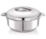 Kuber Industries Insulated Hot Pot Stainless Steel Casserole with Steel Lid, 5000ml, (Silver)