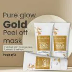 GLAMVEDA Pure Glow Gold Peel Off Mask Pack Of 3 180gm