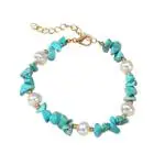 KIROH Uneven Natural Handcrafted Distinctive Fashion Chakra Chip Stone Beads Bracelet for Women and Girls