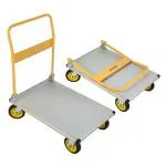 Stanley PC511 Platform Trolley with 250 kg Capacity, Aluminium Portable Foldable Multi-Functional Dolly Push Cart with 360 Degree Swivel Wheels, Silver Colour, (17 x 92.5 x 62.5 cm)