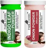 Park Daniel Pure And Natural Indigo Leaf Powder And Onion Powder, 100 G Each (Combo Of 2) |Hair Care|Dandruff Control hair Powder|Healthy Strong Hair Mask