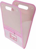 Shining Zon Vertical Expanding File Folder 13 Pockets Accordion File Folder Organizer for A4 Letter Size Paper Document Holder Organizer for School, Home, Office (36 * 24cm) (Pack Of 1 Pink Colour)