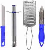ARPANA BRIGHT 4 In 1 Kitchen Combo Kitchen Tool Set (Multicolor, Knife, Grater, Peeler, Gas Lighter)