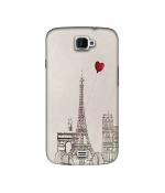 Casotec Paris Red Heart Design Printed Silicon Soft TPU Back Case Cover for Xolo Q1000 Opus