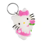 Caristo Two Sided Cat Pet Animal Lover (KC-179) Pink White Rubber Keychain for Car Bike Girls Women Men Kids Keyring