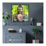 ARTE'VENUE A Buddha In Peace framed wall art on Canvas 11 X 11 inch