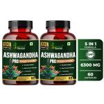 Humming Herbs Ashwagandha Pro - High Potency Adaptogen Blend with Rhodiola Rosea, Red Korean Ginseng, L-Theanine, & Lion's Mane - 60 Capsules - Pack of 2