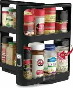 MyHomesWorld Cabinet Caddy Rack Organizer Multi-Functional Modular Rotating 2-Tier Shelves with Base