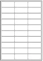 Novajet Mpl 30L Labels (Per A4 Sheet) Size Multi Purpose Self Adhesive Labels (Label Size 66 X 27.5 Mm) (Pack Of 50 Sheets)