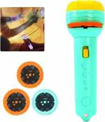 Parshya Mini Slide Flashlight Projector Torch For Kids, 24 Different Picture With 3 Slides
