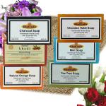 Herbal Khadi Natural Handmade Natural Orange Soap, Tea Tree Soap, Almond Soap, Mint Soap, Charcoal Soap & Chandan Haldi Herbal Soaps for your skin with Natural Herbs Men & Women (Pack of 6)