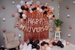 RG Accessories Beige Foil Solid Anniversary Decoration Rose Gold Balloon