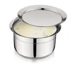 Mukti Stainless Steel Food Storage & Cooking|Air-Vent Holes on lid|Tope & Pans|Tea Pan|Curry, Gravy, Biryani Pan|Pots, Patilas, Kadhai & Topes|Curry & Coffee Pan with Lid|750ml x 1pc