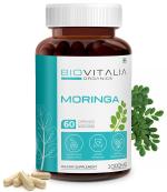 Biovitalia Organics Premium Moringa Capsules - Nutrient-Rich Superfood with Protein & Vitamins - Moringa Oleifera Extract - 60 Vegan Capsules| ISO Certified| WHO GMP Animal Cruelty-Free| Gelatin Free