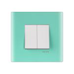 Kolors 3 Module, Modular Switch Plate with inner plate [Cover Plate] , (Mint Green) [These modular plates are only compatible with KRAFT & KOSMIK Switches]