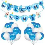Zyozique Baby Boy Welcome Home Decoration Kit Banner with Balloons for Baby Shower / Welcome Party / Birthday Party Supplies(Pack of 26)
