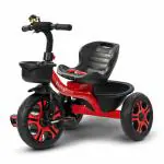 Baybee Baby Tricycle for Kids, Smart Plug & Play Kids Cycle with Eva Wheels, Bell, Storage Baskets & High Backrest | Kids Tricycle Trike | Baby Cycle for Kids 2 to 5 Years Boy Girl (TRIXG Red)
