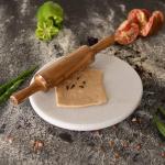 KAVISHRAJ Premium Marble Chakla with Wooden Belan Set Perfect for Roti, Chapati, Paratha