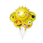 My Party Suppliers 35 inch Emoji Mylar Party Balloons Birthday Party Sets