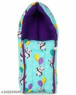 Nadaun Clothing Baby Stylish Printed Baby Bed, Sleeping Bag & Carry Nest, Cotton Baby Bedding for New Born & Infant,Unisex Baby Sleeping Bed,Sky Blue Panda