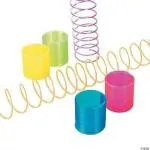 Shivsoft Magic Spring Rainbow Bouncy Expandable Slinky Toy (Pack of 2) Flourocent Colours