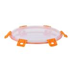 Priyaj Stainless Steel Tiffin Lunch Container Glitz Orange Series 1 Single Container (1300 ml)|Air Tight Container & Leakage Proof Tiffin Box|Office School Travel Picnic Lunch Multipurpose Storage Box