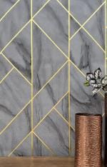 RoseCraft Latest Stylish Big Size Wallpaper (57 sqft/Roll) Modern 3D Grey Color Design for Home/Office