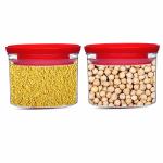 Home Pro Orange Plastic Unbreakable Storage Container 500ml (Pack of 2)