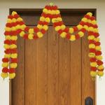 Afarza Multicolor Plastic Artificial Flower Toran For Door Hanging