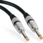 SeCro Premium 6.35mm 1/4 inches Male to 6.35mm 1/4 inches Male Mono Plug Cable (Black, 20 Meters)