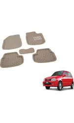 UNIGLOW Car 3D/4D Car Floor Mats for Maruti Suzuki Zen(Beige)