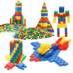 Pulsbery Building Blocks Toy for Kids - 200Pcs Plastic Bullet Blocks Set for Kids (Multicolor)