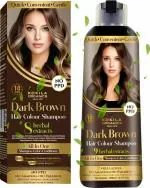 KOKILA NO PPD Shampoo Hair Color for Women and Men, Natural Brown (400 ml)