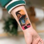Ordershock Waterproof 3d Eye Design with Nature Temporary Tattoo