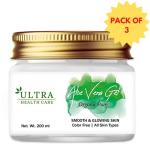 Ultra Healthcare Aloe Vera Gel for Smooth Glowing , Nourished Skin|Non-Sticky Gel for Women & Men  (200 g-Pack of3)